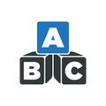 Alphabet blocks icon