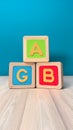 Alphabet blocks kids toy illustration ai generated Royalty Free Stock Photo