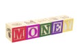 Alphabet Blocks - Money Royalty Free Stock Photo