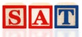 Alphabet Blocks SAT Scholastic Assessment Test Royalty Free Stock Photo