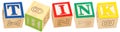 Alphabet Blocks THINK Royalty Free Stock Photo