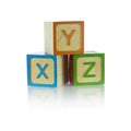 Alphabet blocks - XYZ Royalty Free Stock Photo