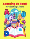 ABCD Learning kids book cover modern design vector template layout brochure activity music game sign Royalty Free Stock Photo