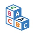 Alphabet cube icon Royalty Free Stock Photo