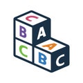 Alphabet cube icon Royalty Free Stock Photo