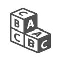 Alphabet cube icon Royalty Free Stock Photo