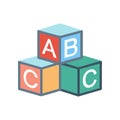 Alphabet Cube Learning Icon Royalty Free Stock Photo