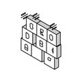 alphabet cubes kindergarten isometric icon vector illustration Royalty Free Stock Photo