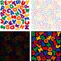 Alphabet Designs, four Versions Royalty Free Stock Photo