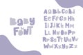 Alphabet. Doodle letters for design. Cute hand drawn characters. Royalty Free Stock Photo