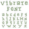 Alphabet font line - Vector illustration