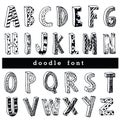 Alphabet font line - Vector illustration