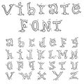 Alphabet font line - Vector illustration