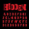 Alphabet font template