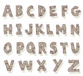 Alphabet font - Vector illustration