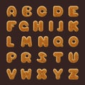 The alphabet in the form of bagels.