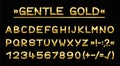 Alphabet Golden Font Black Royalty Free Stock Photo