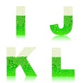 Alphabet green beer IJKL