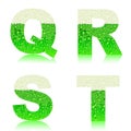 Alphabet green beer QRST