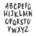 Alphabet in grunge style Royalty Free Stock Photo