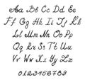 Alphabet handwriting fonts