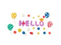 Alphabet hello plasticine clay, balloon party, color dough