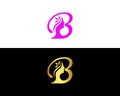 B Letter Beauty Face Logo Icon Design.