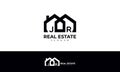 Alphabet JR or J and R Real Estate Monogram Vector Logo Design, Letter JR House Icon Template