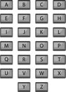 Alphabet keyboard buttons