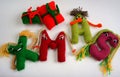 Alphabet, knitted, letter, emotion, handmade Royalty Free Stock Photo