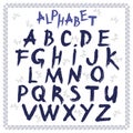Alphabet latin, hand drawn, vector