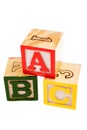 Alphabet learning blocks Royalty Free Stock Photo