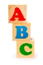 Alphabet letter ABC blocks Royalty Free Stock Photo