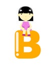 Alphabet letter b (girl)