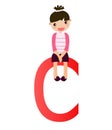 Alphabet letter C(girl) Royalty Free Stock Photo