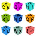 Alphabet letter dice Royalty Free Stock Photo