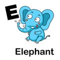 Alphabet Letter e-elephant Royalty Free Stock Photo