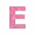 E capital letter - Pink plush texture