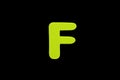 Alphabet letter F symbol of sponge rubber isolated over black background