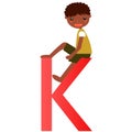 Alphabet letter K(boy)