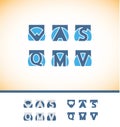 Alphabet letter logo icon set Royalty Free Stock Photo