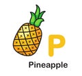 Alphabet Letter P-Pineapple