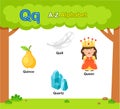 Alphabet Letter Q education vocabulary Royalty Free Stock Photo