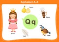 Alphabet Letter Q vector Royalty Free Stock Photo