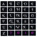 Alphabet letter spell in black board