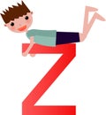 Alphabet letter z(boy)