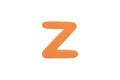 Alphabet letter Z symbol of sponge rubber isolated