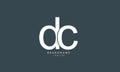 Initials Monogram logo DC Royalty Free Stock Photo