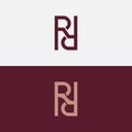 Alphabet letters Initials Monogram logo RR. Elegant RR Letter Linked Monogram Logo Design.
