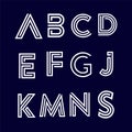 Alphabet letters set with abstract Line Logo element. Line letters collection